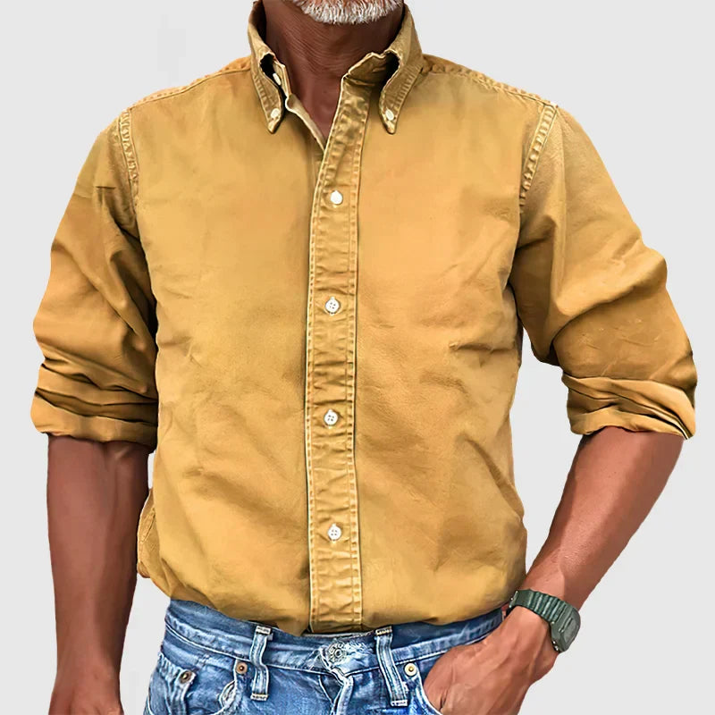 Camisa Hombre Algodón Vintage Premium-Melviana-