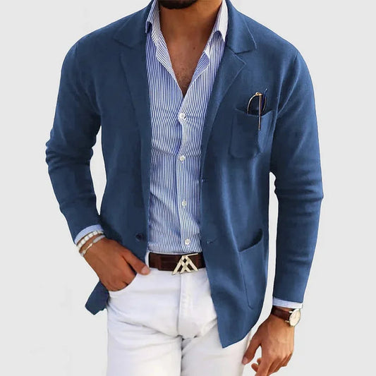 Chaqueta Hombre Tejido Premium Clásica-Melviana-
