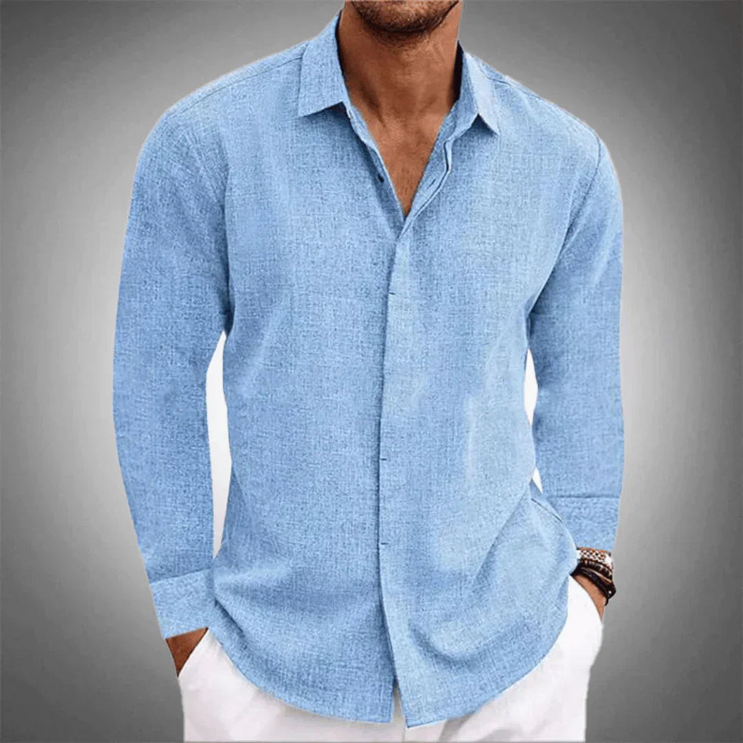 Camisa Hombre Lino Ligera Exclusiva-Melviana-