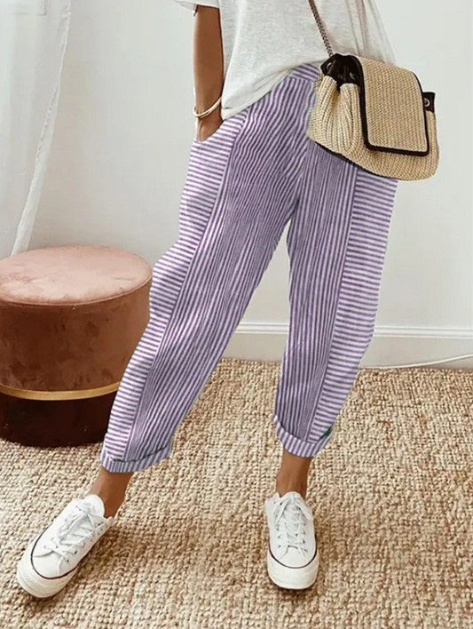 Pantalones Mujer Ligero Irregular-Melviana-