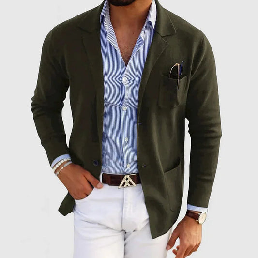 Chaqueta Hombre Tejido Premium Clásica-Melviana-