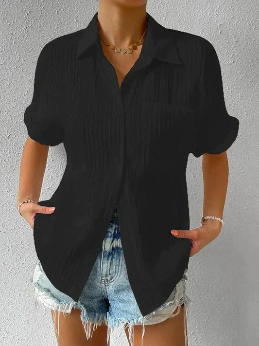 Blusa Mujer Algodón Cuello Camisero-Melviana-D5-YE270019