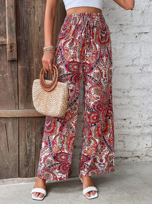 Pantalones Anchos Mujer Tela Elegante-Melviana-