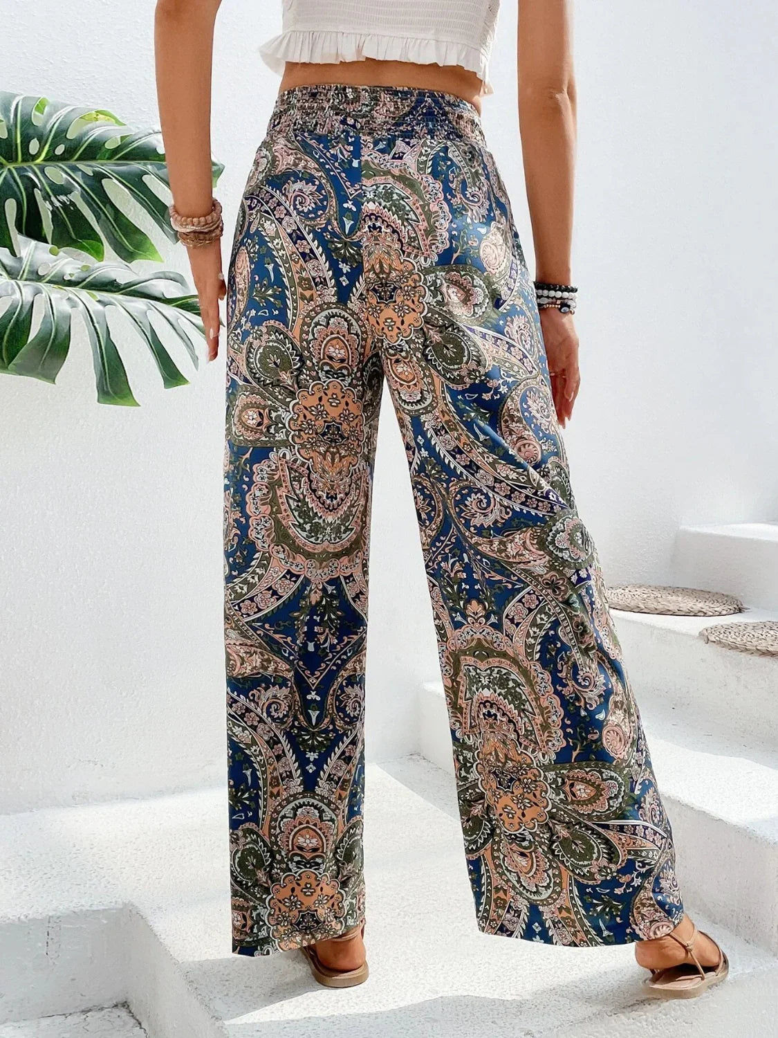 Pantalones Anchos Mujer Tela Elegante-Melviana-
