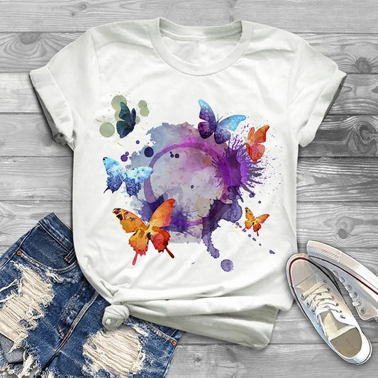 Camiseta Mujer Algodón Estampado Ballena-Melviana-DWOD1-AU492001