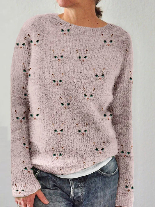 Suéter Mujer Acrílico Estampado Gato-Melviana-DWOD1-AU934009
