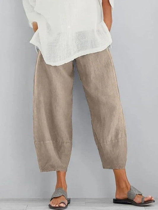 Pantalones Mujer Lino Elegantes Verano-Melviana-DWOD1-AN918169
