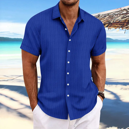 Camisa Hombre Tejido Transpirable Elegante-Melviana-