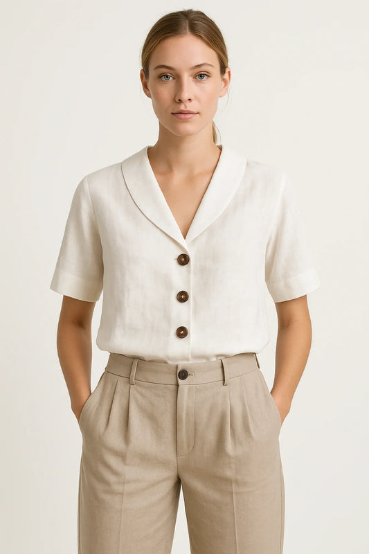 Camisa Mujer Algodón Relajada-Melviana-