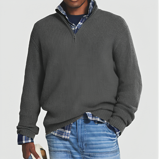 Jersey Hombre Suave con Cremallera-Melviana-DMED4-QV004010