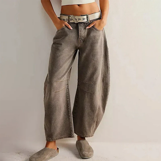 Vaqueros Mujer Suave Pierna Ancha-Melviana-