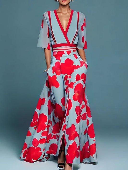 Vestido Mujer Floral Elegante Largo-Melviana-