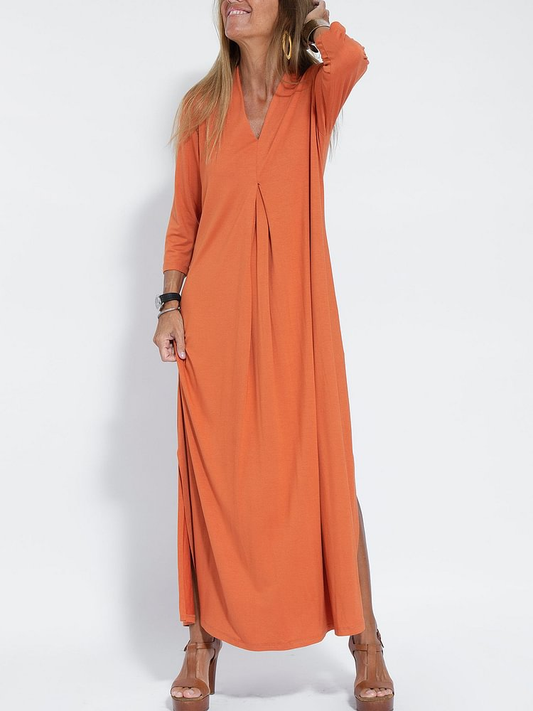 Vestido Mujer Escote V Cómodo-Melviana-