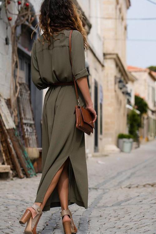 Vestido Mujer Otoñal Manga Larga-Melviana-