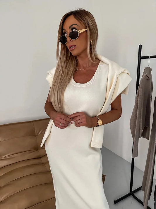 Conjunto Mujer Suéter Alto Elegante-Melviana-