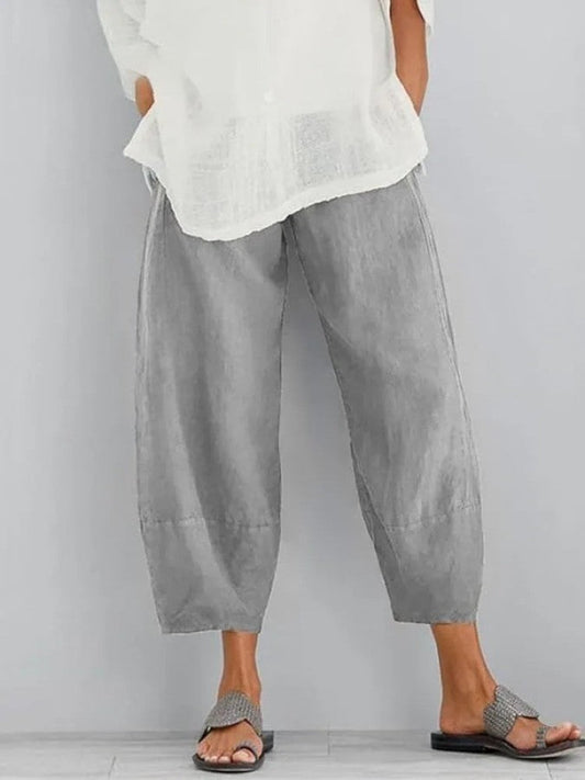 Pantalones Mujer Lino Elegantes Verano-Melviana-DWOD1-AN918177