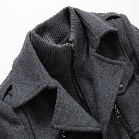 Abrigo Hombre Lana Elegante Ajuste-Melviana-